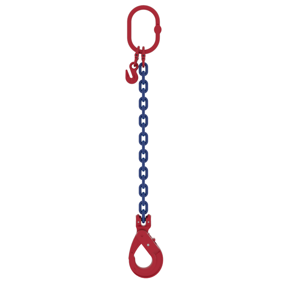 Chain sling 1-leg with safety hook, grade 10