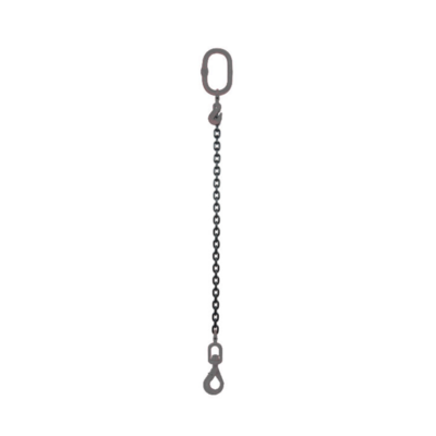 Chain sling 1-leg with swivel ball bearing safety hook
