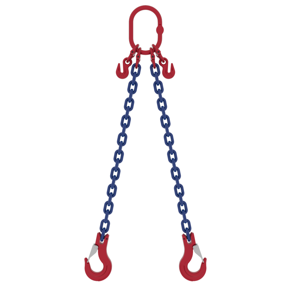 Chain sling 2-leg with latch hook, grade 10