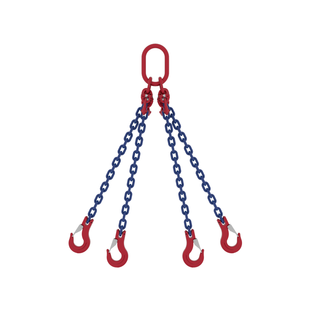 Chain sling 4-leg with latch hook, grade 10