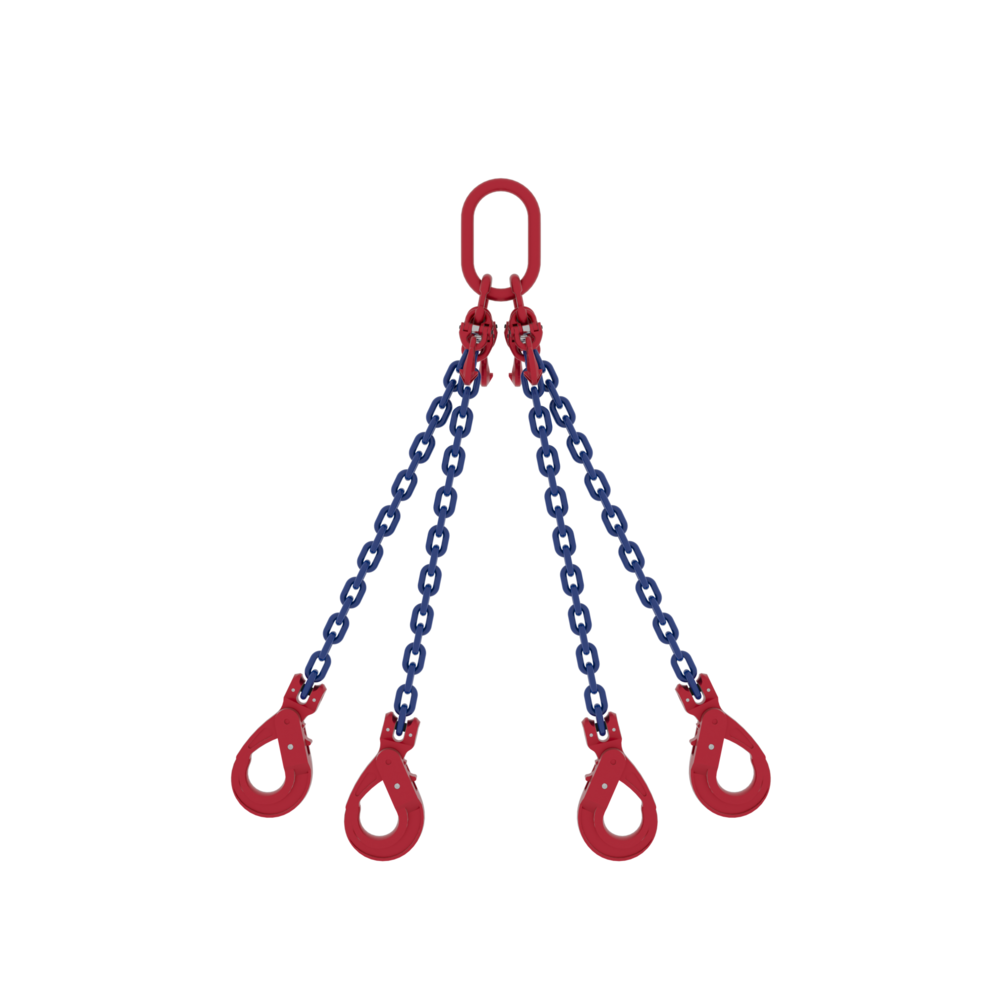 Chain sling 4-leg with safety hook, grade 10