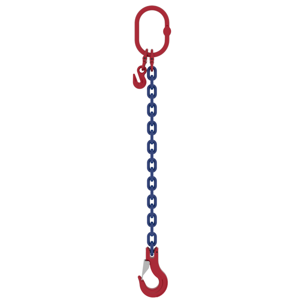 Chain sling 1-leg with latch hook, grade 10