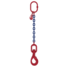 Chain sling 1-leg with swivel ball bearing safety hook