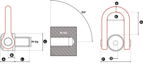 Double Swivel Shackle Codipro DSS UP blueprint