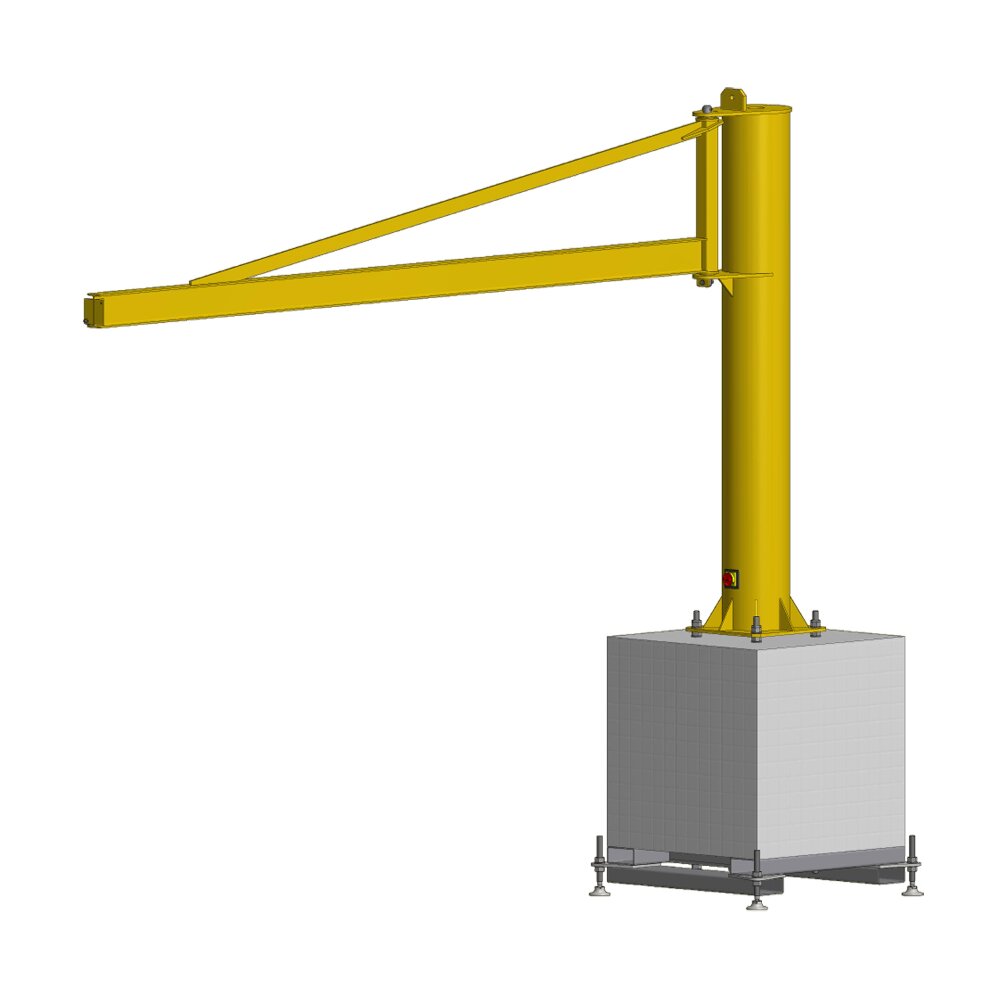 Pillar Jib Crane Movable - Overbraced 