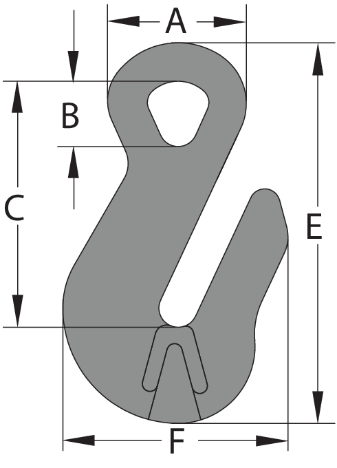 Eye cradle grab hook Platinum A-1348_drawing