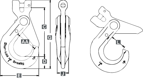 Clevis Hook Platinum S-1317_drawing