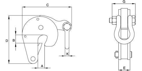 Drum Lifting Clamp IPVK drawing 