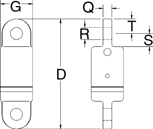 Crosby AS-5 Eye and Eye Swivel measurements