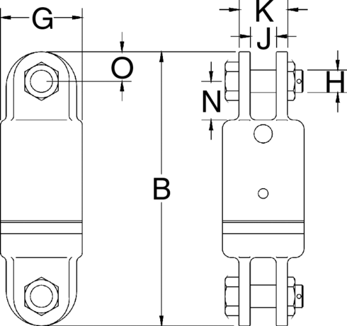 Crosby S-2 Jaw and Jaw Swivel measurements