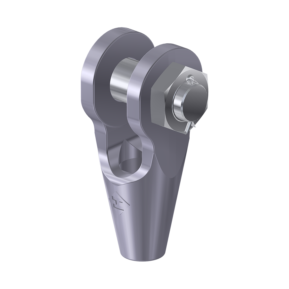 Open Spelter Socket with Safety Pin