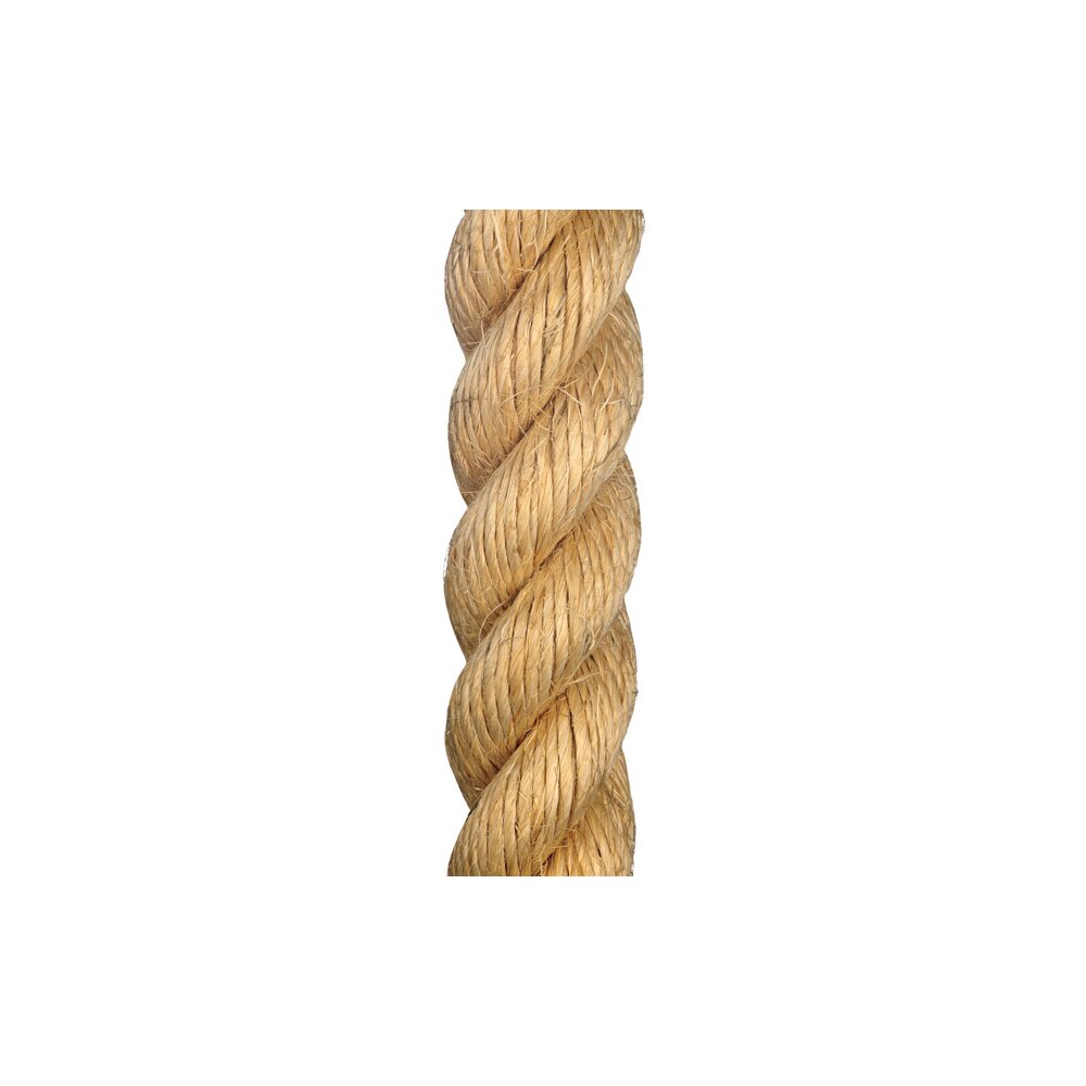 Manila 3-Strand natural fibre. In the natural-coloured brown. Different sizes are available.