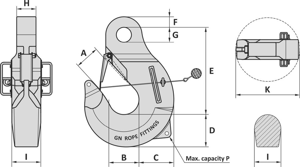 GN HK14 Softsling Friendly ROV Hook | Lifting Gear & Safety