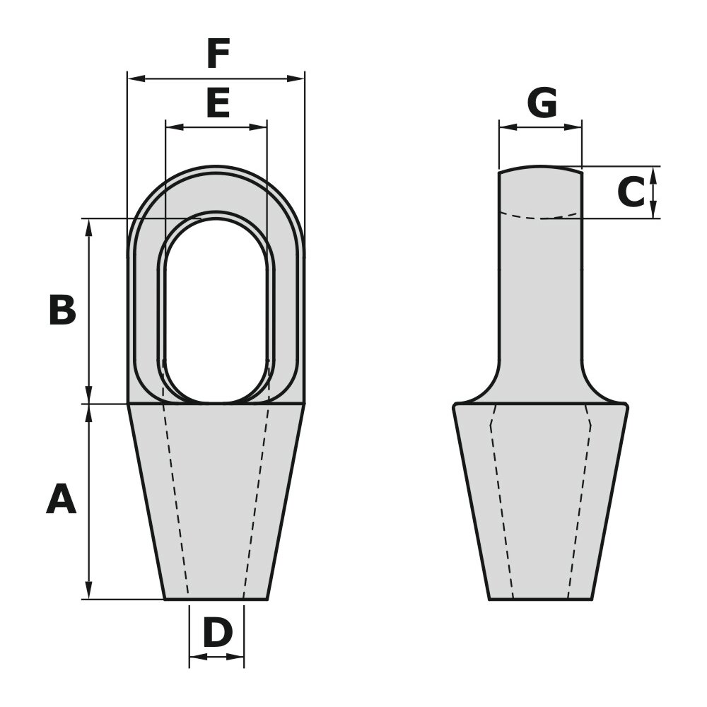 GN SO1 Closed Spelter Socket