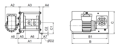 Gebuwin Electric winch EW drawing