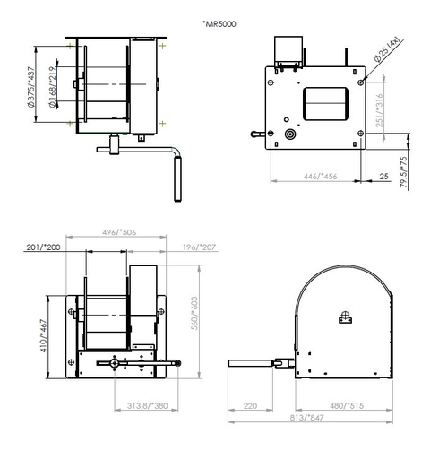 MR hand winch drawing