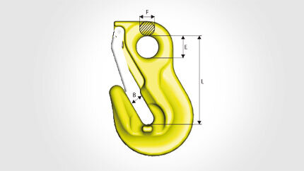 High qaulity Grab Hook OGN w/ latch, a painted grab hook in alloy steel grade 10