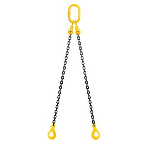 Chain sling 2-leg with safety hook,