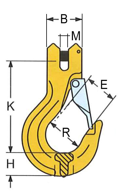 Grade 80 clevis sling hook