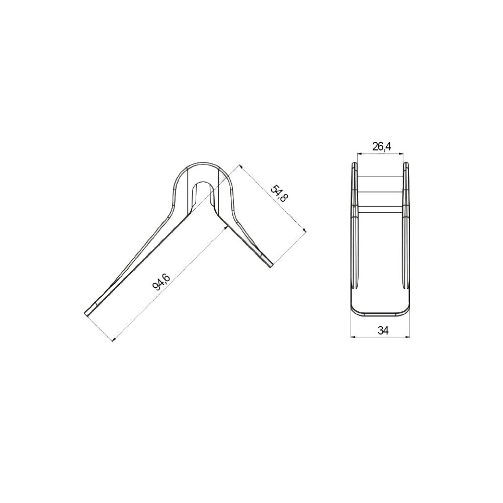 Plastic corner protector for lashing systems 25 mm