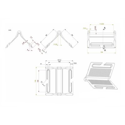 Plastic corner protector for lashing systems 100 mm