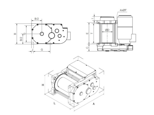Electric winch TRBoxter VV drawing Electric winch TRBoxter VV drawing