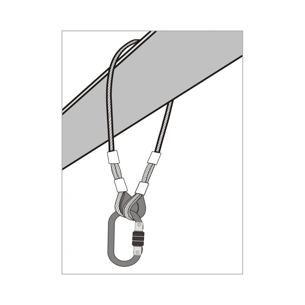 Anchorage Steel Wire Rope Sling 2m