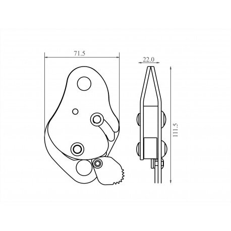 Compact fall arrester dimensions