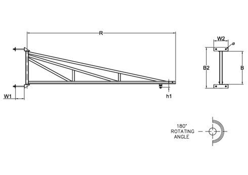 Column Mounted Jib Crane with Clamp Around drawing