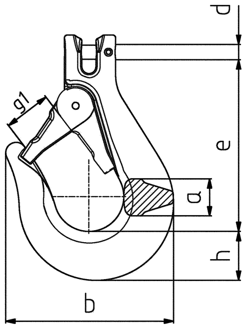 Sling Hook with Clevis for direct mounting in chain | Lifting Gear & Safety