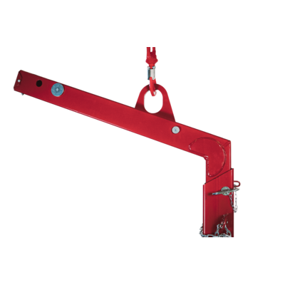 Pallet fork with automatic balancing with attachment point