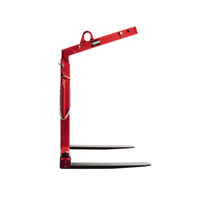 Industrial pallet fork with automatic load balancing system