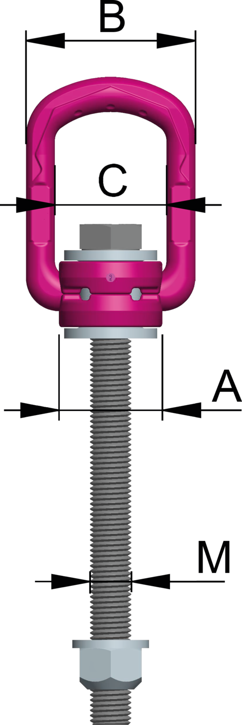 Lifting eyebolt RUD VLBG-PLUS LONG blueprint