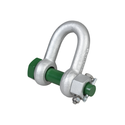 Standard D-shackles with safety bolt and fixed nut G-4133