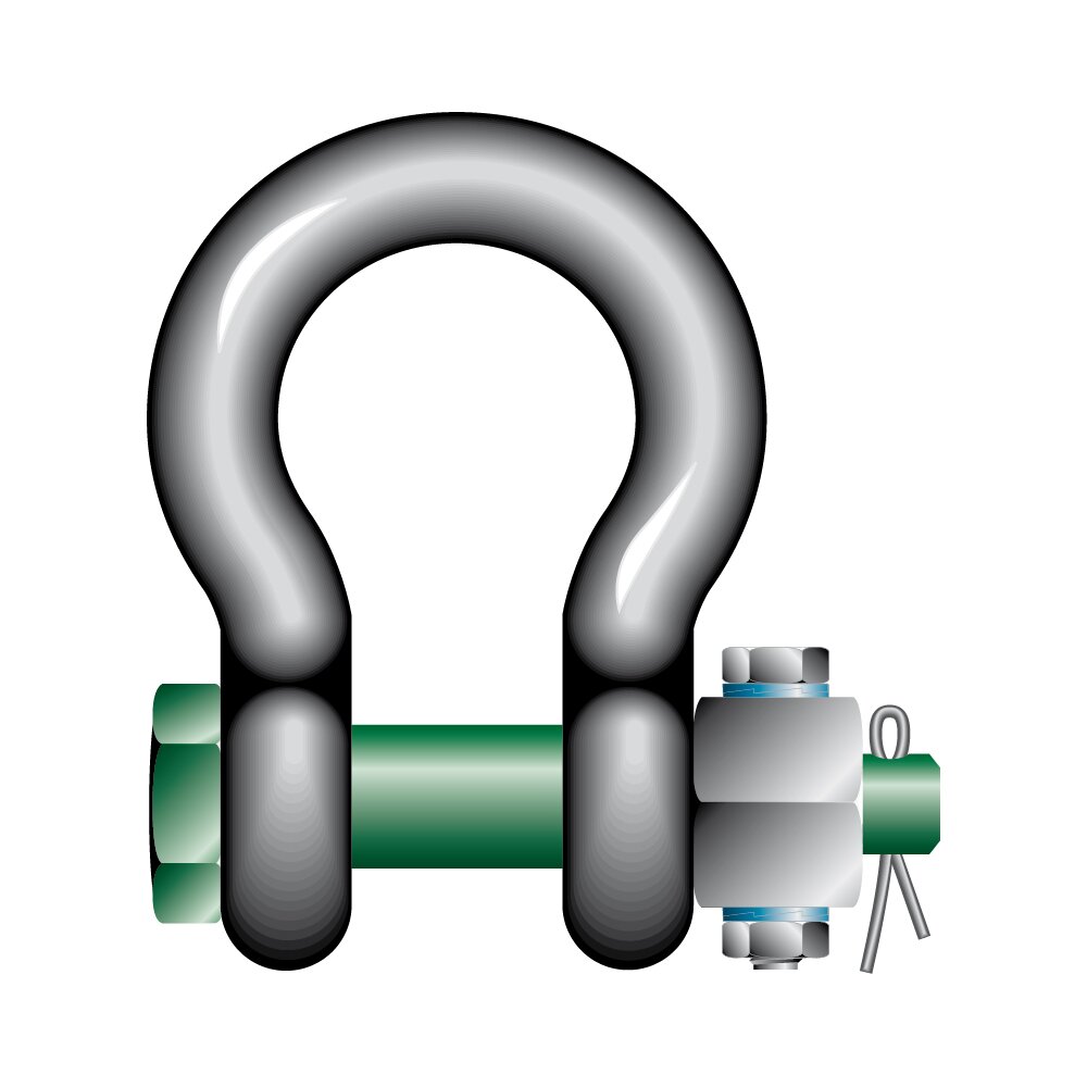 Bow Shackles with Safety Bolt and Fixed Nut G-4143