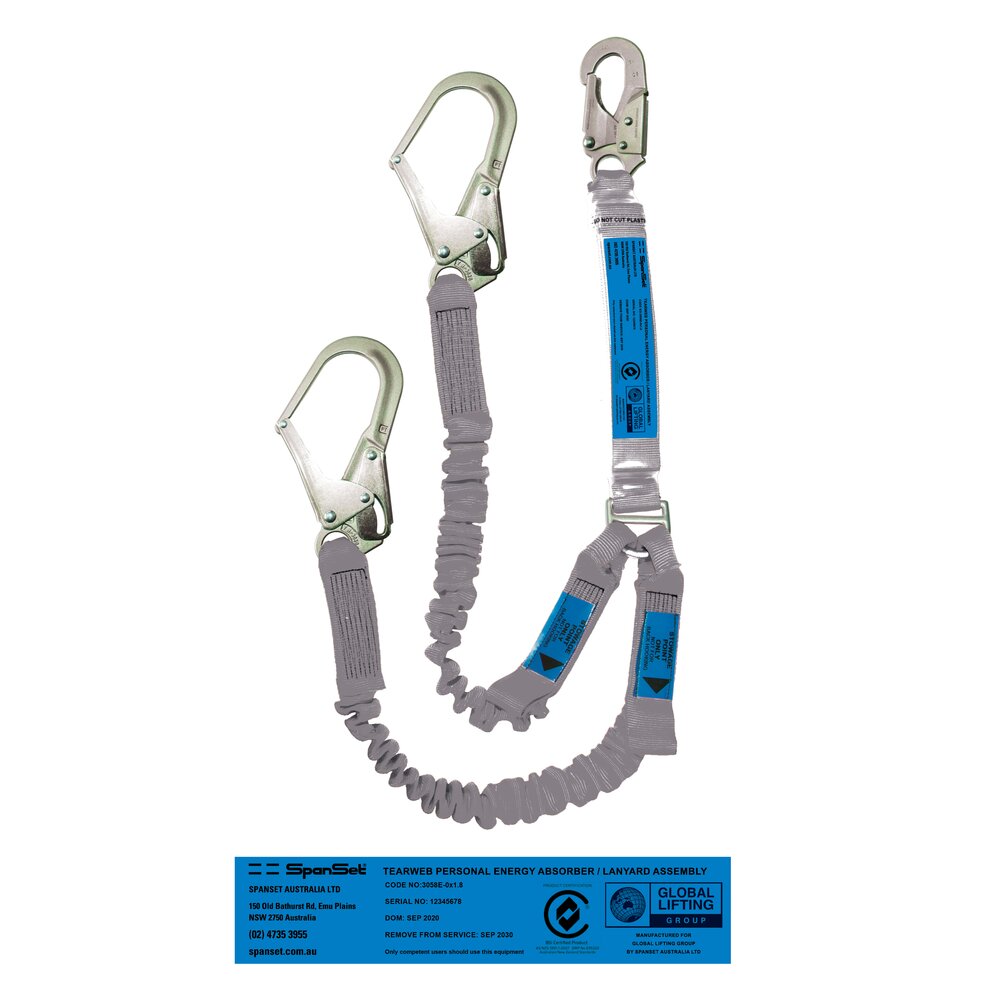 Twin Webbing Elasticised Lanyard 3058E GLG