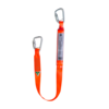Single webbing lanyard with karabiners