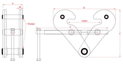 Adjustable Girder Clamp Superclamp ES blueprint