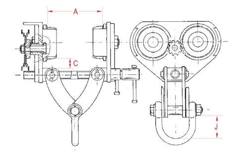 Beam Trolley Superclamp GBT blueprint