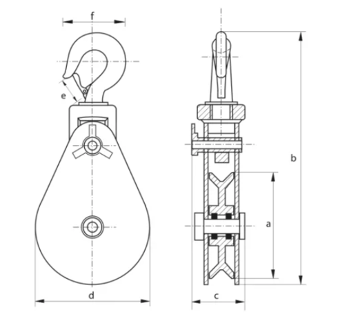 Snatch Block type 601H P-6952 drawing P-6952 drawing