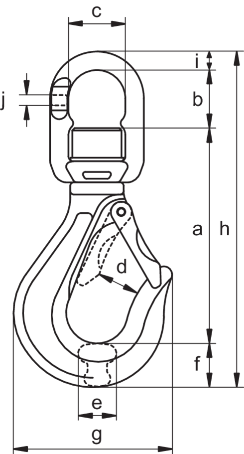 Swivel Sling Hook CSE drawing CSE