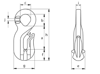 Grab Hook E UCRO drawing