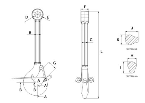 ROV Shank Hook E , P-6740 drawing