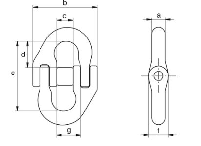 Connecting Link S/S Green Pin® MJI drawing