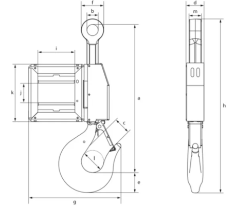 ROV Pro Shank Hook E P-6740P drawing