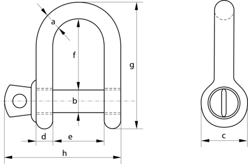 Dee Shackle SC Green Pin BigMouth® drawing