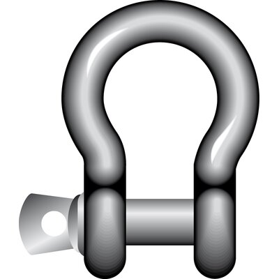 Bow Shackle with Screw Collar Pin Yellow Pin G-3161