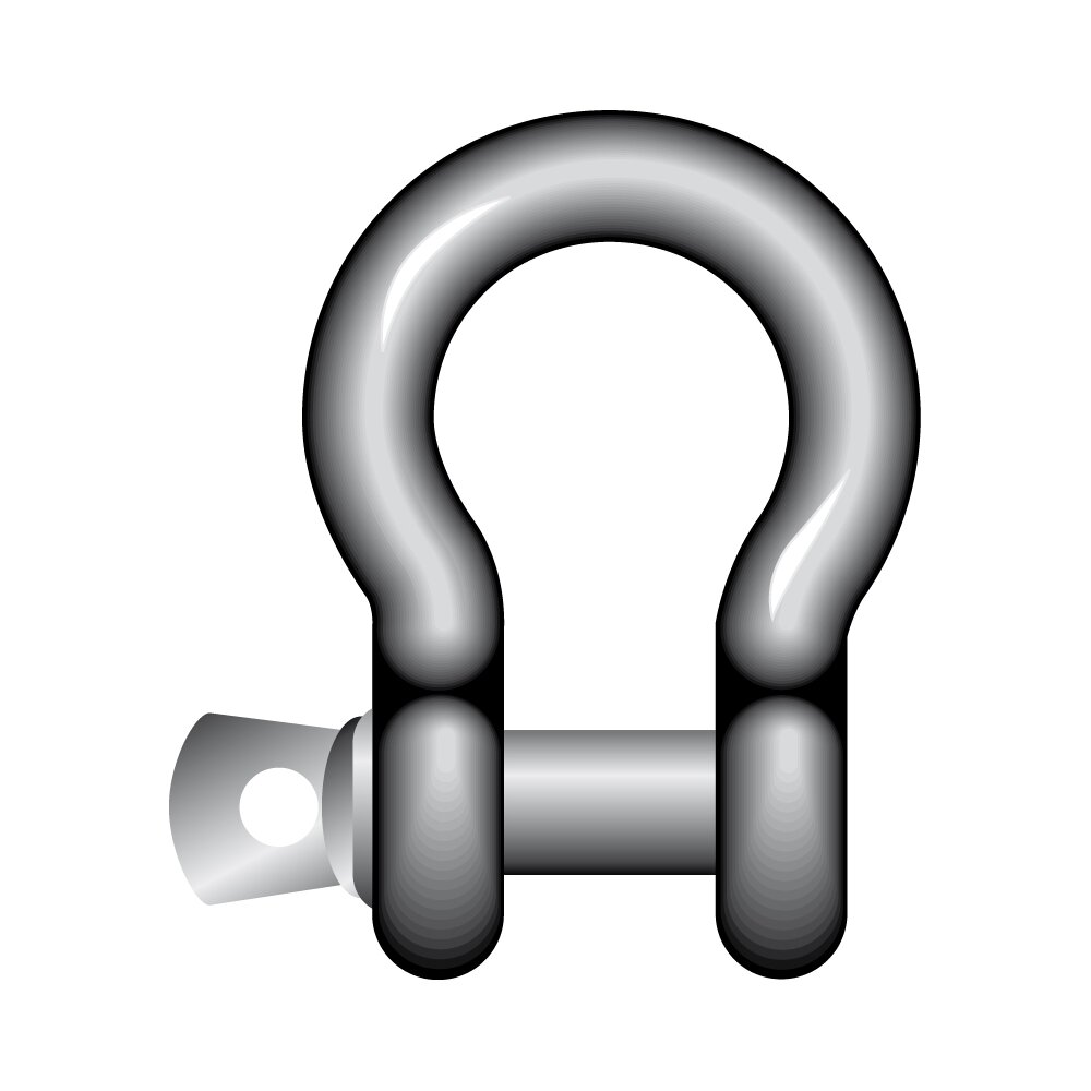 Bow Shackle with Screw Collar Pin Yellow Pin G-3161