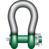 Heavy Duty Bow Shackle BN Green Pin Polar® P-6031