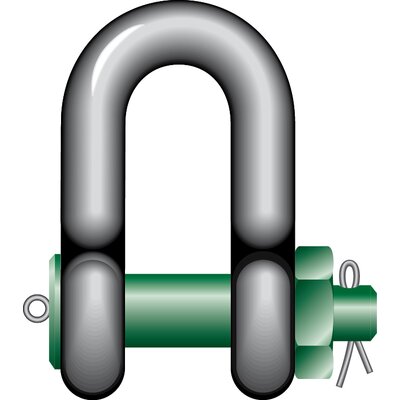 Heavy Duty Dee Shackle BN Green Pin®  P-6038